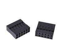 Reland Sun 20pcs 2.54mm Connector 2.54mm Double Row Plastic Shell Plug 2 * 2P 3P 4P 2 * 5P 6P 7P 8P 9P 10P 20P (2 * 6P)