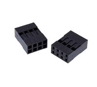 Reland Sun 20pcs 2.54mm Connector 2.54mm Double Row Plastic Shell Plug 2 * 2P 3P 4P 2 * 5P 6P 7P 8P 9P 10P 20P (2 * 4P)