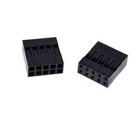 Reland Sun 20pcs 2.54mm Connector 2.54mm Double Row Plastic Shell Plug 2 * 2P 3P 4P 2 * 5P 6P 7P 8P 9P 10P 20P (2 * 5P)