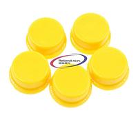 Reland Sun 20PCS A24 round head switch button cap Adapted to 12 * 12 * 7.3 red blue yellow white green black gray (Yellow)