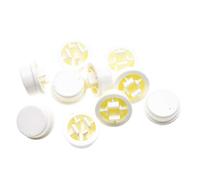 Reland Sun 20PCS A24 round head switch button cap Adapted to 12 * 12 * 7.3 red blue yellow white green black gray (White)