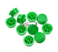 Reland Sun 20PCS A24 round head switch button cap Adapted to 12 * 12 * 7.3 red blue yellow white green black gray (Green)
