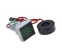 Reland Sun 22mm 0-100A Digital Ammeter Square Signal Light Current Meter Indicator Lamp Signal Light AD16-22FSA (green)