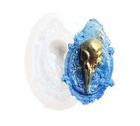 Reland Sun 3 Eyes Cat Charms Silicone Molds Horns Kitten Head Raven Crow Skull Mold Crafts Tool (type7)