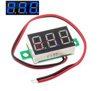 Reland Sun 5pcs 0.36? 2 Wires Mini Digital LED Voltmeter Display 4.5V-32V Gauge Tester with Reverse Polarity Protection and Accurate Pressure Measurement Voltage Tester Yellow Red Green Blue (Blue)