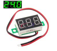 Reland Sun 5pcs 0.36? 2 Wires Mini Digital LED Voltmeter Display 4.5V-32V Gauge Tester with Reverse Polarity Protection and Accurate Pressure Measurement Voltage Tester Yellow Red Green Blue (Green)