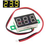 Reland Sun 5pcs 0.36? 2 Wires Mini Digital LED Voltmeter Display 4.5V-32V Gauge Tester with Reverse Polarity Protection and Accurate Pressure Measurement Voltage Tester Yellow Red Green Blue (Yellow)