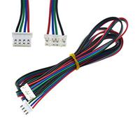 Reland Sun 5PCS 3D Printer Motor Cable Connector 500mm 800mm 1000mm 1500mm 2000mm DuPont line XH2.54 4pin to 6pin White Terminal 4pin Stepper Motor Cables (5pcs-800mm)