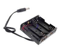 Reland Sun 5pcs 4x1.5V 6V AA Slots Battery Spring Clip Holder Case Plastic Storage Battery Box Flat Series