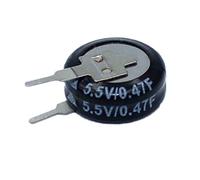 Reland Sun 5Pcs 5.5V Capacitance 0.1F 0.22F 0.33F 0.47F 1.0F 1.5F 4.0F Super Farad Capacitor H-Type V-Type C-Type Button Super Capacitor (0.47F-V-Type)