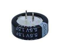 Reland Sun 5Pcs 5.5V Capacitance 0.1F 0.22F 0.33F 0.47F 1.0F 1.5F 4.0F Super Farad Capacitor H-Type V-Type C-Type Button Super Capacitor (1.5F-C-Type)