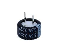 Reland Sun 5Pcs 5.5V Capacitance 0.1F 0.22F 0.33F 0.47F 1.0F 1.5F 4.0F Super Farad Capacitor H-Type V-Type C-Type Button Super Capacitor (0.22F-C-Type)