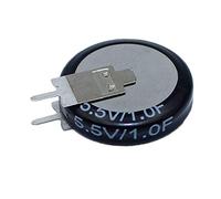 Reland Sun 5Pcs 5.5V Capacitance 0.1F 0.22F 0.33F 0.47F 1.0F 1.5F 4.0F Super Farad Capacitor H-Type V-Type C-Type Button Super Capacitor (1.0F-V-Type)