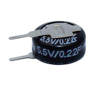 Reland Sun 5Pcs 5.5V Capacitance 0.1F 0.22F 0.33F 0.47F 1.0F 1.5F 4.0F Super Farad Capacitor H-Type V-Type C-Type Button Super Capacitor (0.22F-V-Type)