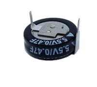 Reland Sun 5Pcs 5.5V Capacitance 0.1F 0.22F 0.33F 0.47F 1.0F 1.5F 4.0F Super Farad Capacitor H-Type V-Type C-Type Button Super Capacitor (0.47F-H-Type)