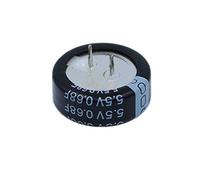 Reland Sun 5Pcs 5.5V Capacitance 0.1F 0.22F 0.33F 0.47F 1.0F 1.5F 4.0F Super Farad Capacitor H-Type V-Type C-Type Button Super Capacitor (0.68F-C-Type)