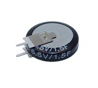 Reland Sun 5Pcs 5.5V Capacitance 0.1F 0.22F 0.33F 0.47F 1.0F 1.5F 4.0F Super Farad Capacitor H-Type V-Type C-Type Button Super Capacitor (1.5F-V-Type)