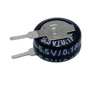 Reland Sun 5Pcs 5.5V Capacitance 0.1F 0.22F 0.33F 0.47F 1.0F 1.5F 4.0F Super Farad Capacitor H-Type V-Type C-Type Button Super Capacitor (0.1F-V-Type)