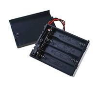 Reland Sun 5pcs AAA Cases 1X 2X 3X 4X Holder Storage Box Case 1 2 3 4 Slot With Wire Lead (AAA-X4-cover)