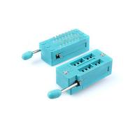 Reland Sun 5Pcs Integrated Socket Universal 14/16/18/24/28/40 pin IC Test Universal ZIF Socket (14P locking seat)