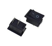 Reland Sun 5pcs On/Off KCD1 KCD1-101 switch with light 2 in 3pin 2/3Position 103 102 101/N (2Pin 2 Positon black)