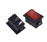 Reland Sun 5pcs On/Off KCD1 KCD1-101 switch with light 2 in 3pin 2/3Position 103 102 101/N (2Pin 2 Positon red)