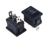 RELAND SUN 5pcs On/Off KCD1 KCD1-101 switch with light 2 in 3pin 2/3Position 103 102 101/N (3Pin 3 Positon black)