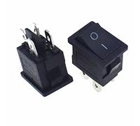 Reland Sun 5pcs On/Off KCD1 KCD1-101 switch with light 2 in 3pin 2/3Position 103 102 101/N (4Pin 2 Positon black)