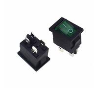 Reland Sun 5pcs On/Off KCD1 KCD1-101 switch with light 2 in 3pin 2/3Position 103 102 101/N (4Pin 2 Positon green light)