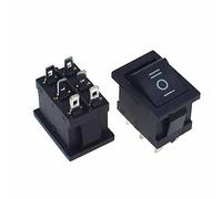 Reland Sun 5pcs On/Off KCD1 KCD1-101 switch with light 2 in 3pin 2/3Position 103 102 101/N (6Pin 3 Positon black)