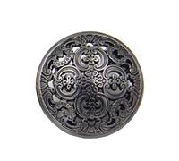Reland Sun 5pcs Palace style hollow metal button coat shirt (25MM,Black)