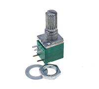 RELAND SUN 5pcs RK097N RK097NS RK097G Variable Resistors Rotary Carbon Film Taper Potentiometer (RK097NS 5pins,B500K)