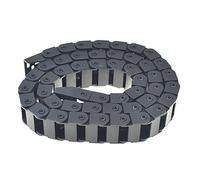 RELAND SUN Black Plastic Cable Wire Carrier Drag Chain 1M Length for CNC, with End Connectors (10 * 40,Semi-closed)