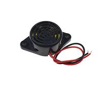 Reland Sun Buzzer Alarm Electronic Beep Buzzer DC 3-24V SFM-27 Active Piezo Buzzer Continuous intermittent Sounder (intermittent,Black)