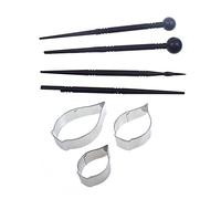 Reland Sun Calla Lily Flower Metal Cookie Mold Fondant Cake Sugar Craft Pastry Paste Icing Cutting Decoration Baking Tools (petal+Pen)