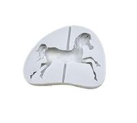 Reland Sun Carousel Horse Silicone Cake Fondant Molds Merry-Go-Round Sugar Craft Cupcake Gum Paste Decorating Mold (A)
