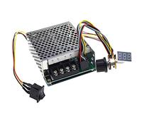 Reland Sun DC 10v-55v Speed Controller, PWM Electronic Speed Controller with Digit Display Reversible Switch for Electric Motor
