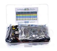 Reland Sun Electronic Component Kits Set Base Fun Kit Bundle with Resistor Capacitor LED Light Potentiometer Solderless Jumper Wire Buzzer