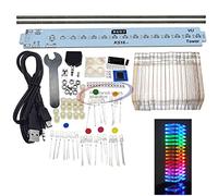 Reland Sun KS16 Music Audio Spectrum Analyzer Kit, USB 5V LED Fantasy Crystal Cube Level Display, Extremely Accurate Sound Spectrum VU Meter Tower for Audio System Vacuum Tube Amplifier DIY (DIY)