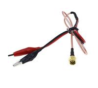 Reland Sun RG316 Coaxial Cable SMA Male Plug to Dual Alligator Clips Red&Black Tester Lead Wire Connector (100CM)
