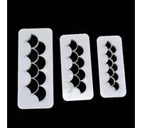 Reland Sun Square Geometric Cutters Fondant Cookie Cake Chocolate Mold Baking Tools for Christmas (Fish scale)