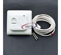 Reland Sun Underfloor Heating Thermostat AC 220V 16A with Floor Sensor Probe Mechanical Room Thermostat Electric Floor Heating Manual Thermostats Controller (M5.16D)