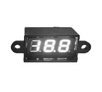 Reland Sun Waterproof 0.28 DC 3.0-30V Mini Digital LED Voltmeter Volt Meter 12V Car Range DC 3.0-30.0V Auto Electric Voltage Ammeter (White)