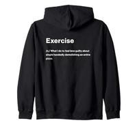 Relatable Funny Dictionary Definition Exercise Zip Hoodie