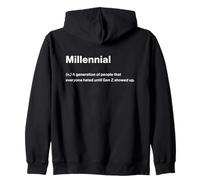 Relatable Funny Dictionary Definition Millennial Zip Hoodie