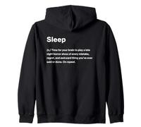 Relatable Funny Dictionary Definition Sleep Zip Hoodie
