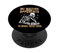 Relatable Skeleton Waiting For Turn Rummikub Player Game PopSockets Adhesive PopGrip