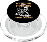 Relatable Skeleton Waiting For Turn Rummikub Player Game PopSockets PopGrip for MagSafe