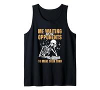 Relatable Skeleton Waiting For Turn Rummikub Player Game Tank Top
