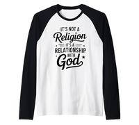 Relationship God Not A Religion Christian Faith Raglan Baseball Tee